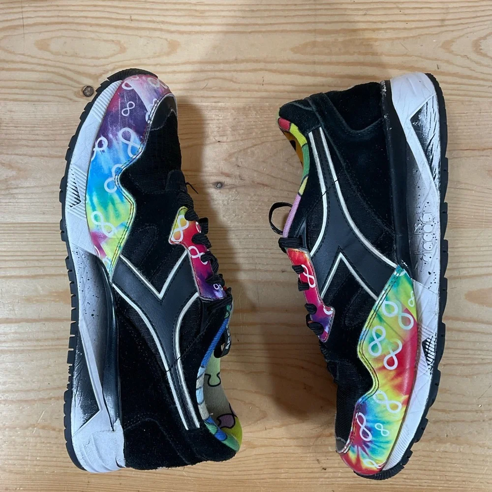 Diadora Sarath Ton x Be Seen Autism Awareness Shoes N9002 Men’s Size 8 Black